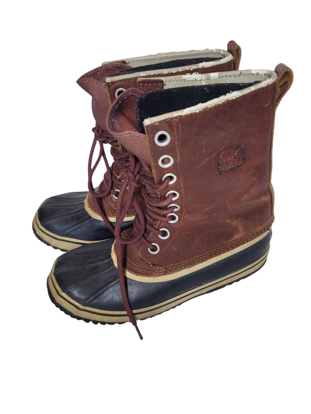 Sorel Womens Premium Waterproof Duck Boots NL 1718-206 Brown Size US 8